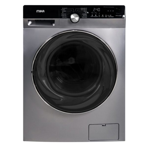 Mika Washing Machine, 12Kg, Fully Automatic, Front Load, Dark Silver - MWAFS3212DS