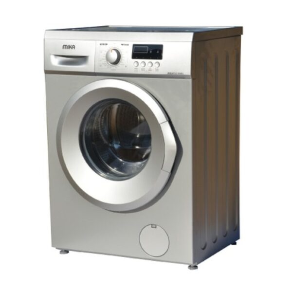 Mika Washing Machine, Fully Automatic, Front Load, 7KG, Silver - MWAFS3107SL