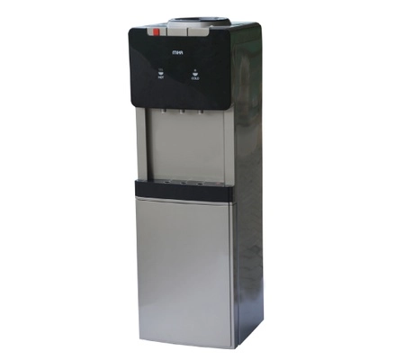 Mika Water Dispenser, Standing, Hot, Normal & Cold (3 Taps), With Cabinet, Refrigerator, Silver & Dark MWD2702/SGR