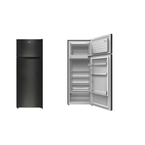 Mika Refrigerator, 211L, Direct Cool, Double Door, Dark Matt SS MRDCD211XDM