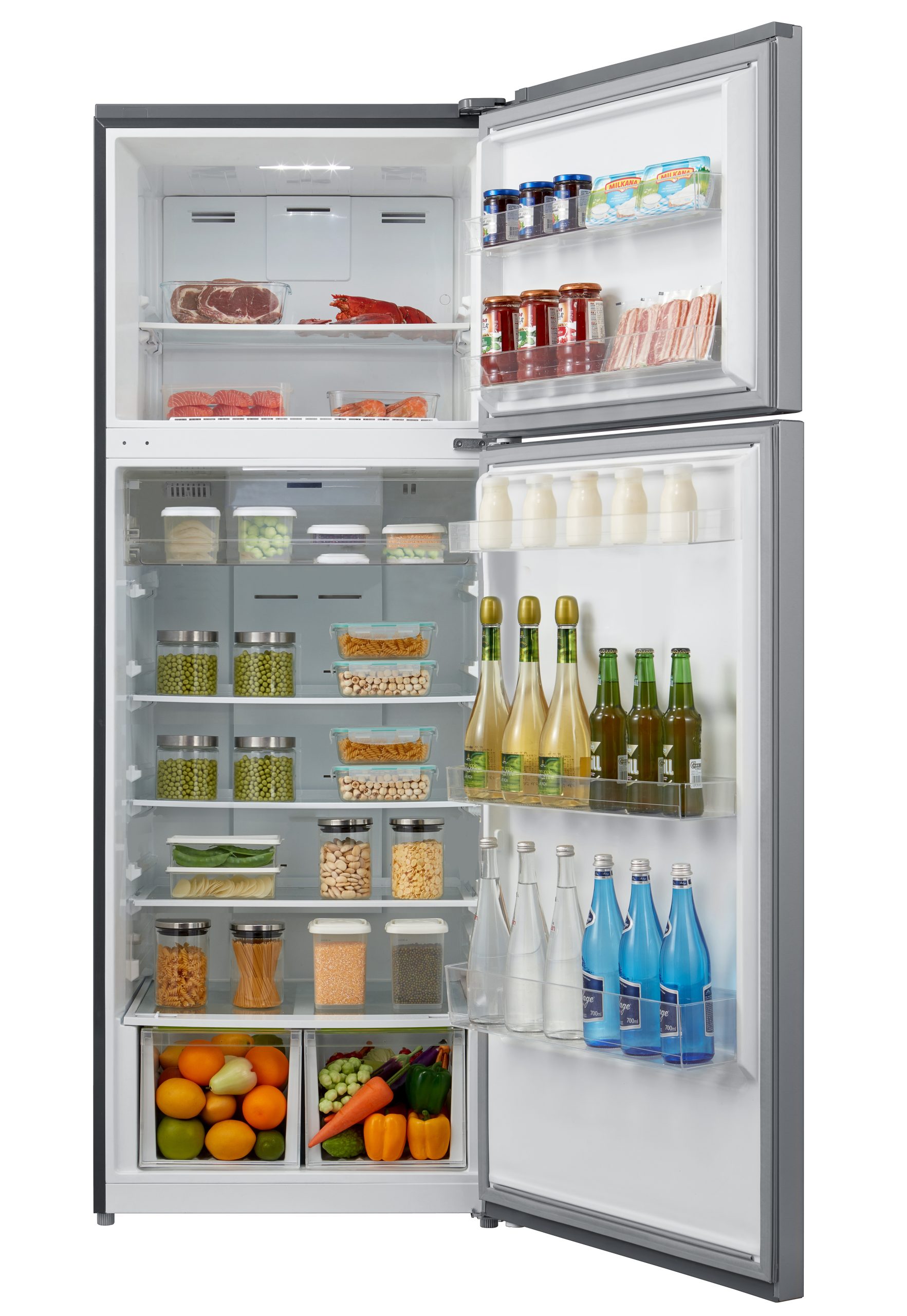 Mika Refrigerator, 507L, No Frost, Double Door, Stainless Steel - MRNF470SS
