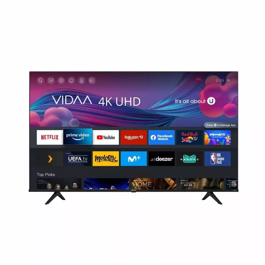 Hisense 55 inch 4K HDR SMART TV Frameless with Bluetooth - 55A61G Latest