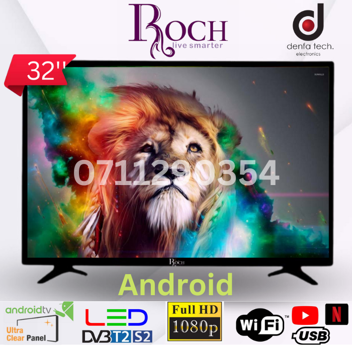 Roch Full HD Led Smart TV - 32” - Built-in Decoder Metal Frame - RH-LE32D5-A