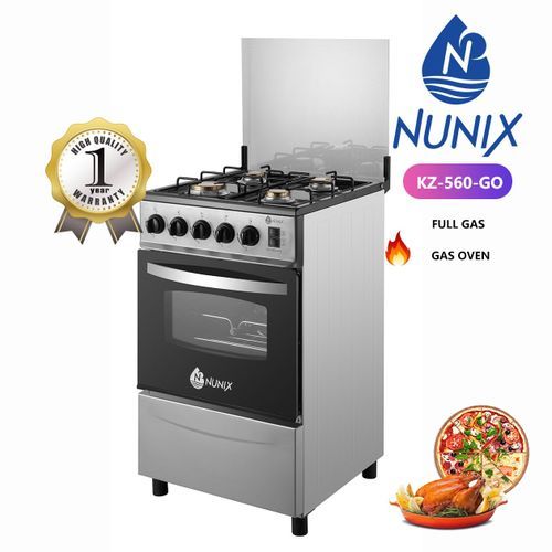 Nunix KZ-560-GO 4 Gas Burner Cooker With Oven