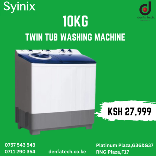Syinix 10KG TWIN TUB WASHING MACHINE